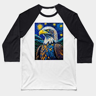 Bald eagle in starry night Baseball T-Shirt